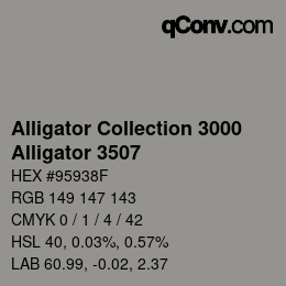 カラーコード: Alligator Collection 3000 - Alligator 3507 | qconv.com