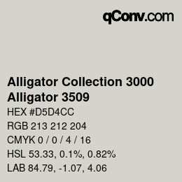 Color code: Alligator Collection 3000 - Alligator 3509 | qconv.com