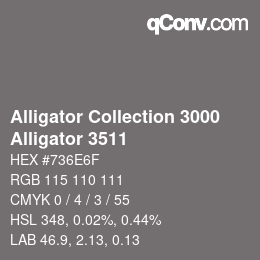 Color code: Alligator Collection 3000 - Alligator 3511 | qconv.com