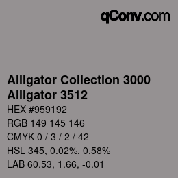 Color code: Alligator Collection 3000 - Alligator 3512 | qconv.com