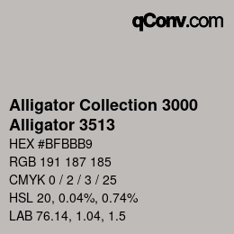 カラーコード: Alligator Collection 3000 - Alligator 3513 | qconv.com