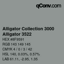 Color code: Alligator Collection 3000 - Alligator 3522 | qconv.com