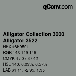 カラーコード: Alligator Collection 3000 - Alligator 3522 | qconv.com