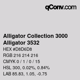 カラーコード: Alligator Collection 3000 - Alligator 3532 | qconv.com