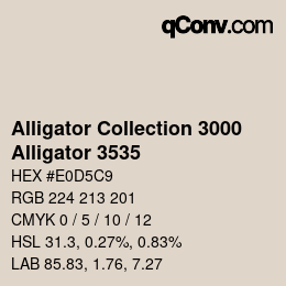 カラーコード: Alligator Collection 3000 - Alligator 3535 | qconv.com