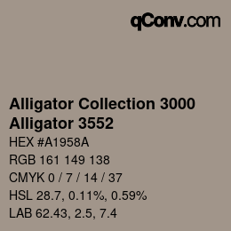Color code: Alligator Collection 3000 - Alligator 3552 | qconv.com