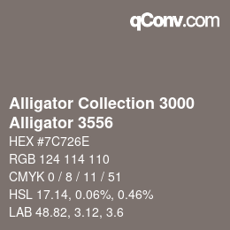 カラーコード: Alligator Collection 3000 - Alligator 3556 | qconv.com