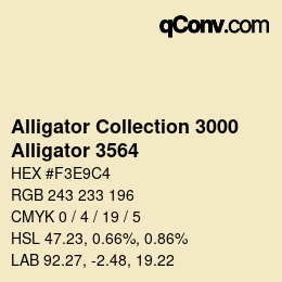 カラーコード: Alligator Collection 3000 - Alligator 3564 | qconv.com