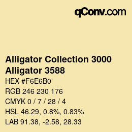 カラーコード: Alligator Collection 3000 - Alligator 3588 | qconv.com