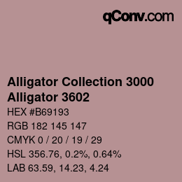 カラーコード: Alligator Collection 3000 - Alligator 3602 | qconv.com