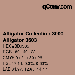 カラーコード: Alligator Collection 3000 - Alligator 3603 | qconv.com