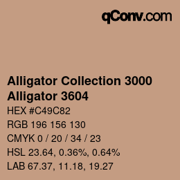 Color code: Alligator Collection 3000 - Alligator 3604 | qconv.com