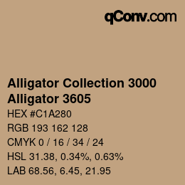 Color code: Alligator Collection 3000 - Alligator 3605 | qconv.com