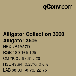 Color code: Alligator Collection 3000 - Alligator 3606 | qconv.com