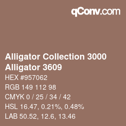 Farbcode: Alligator Collection 3000 - Alligator 3609 | qconv.com