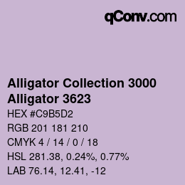 Color code: Alligator Collection 3000 - Alligator 3623 | qconv.com