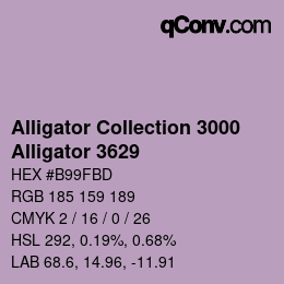 カラーコード: Alligator Collection 3000 - Alligator 3629 | qconv.com