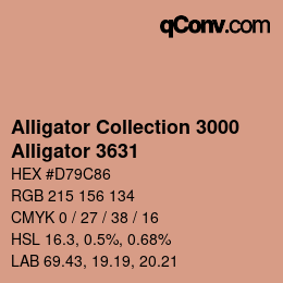 Color code: Alligator Collection 3000 - Alligator 3631 | qconv.com