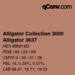 カラーコード: Alligator Collection 3000 - Alligator 3637 | qconv.com