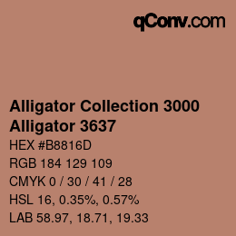 Color code: Alligator Collection 3000 - Alligator 3637 | qconv.com