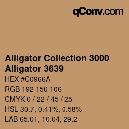 カラーコード: Alligator Collection 3000 - Alligator 3639 | qconv.com