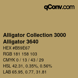 カラーコード: Alligator Collection 3000 - Alligator 3640 | qconv.com