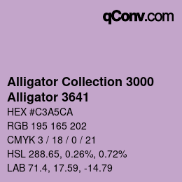 カラーコード: Alligator Collection 3000 - Alligator 3641 | qconv.com