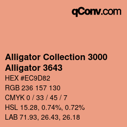 カラーコード: Alligator Collection 3000 - Alligator 3643 | qconv.com