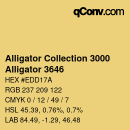 カラーコード: Alligator Collection 3000 - Alligator 3646 | qconv.com