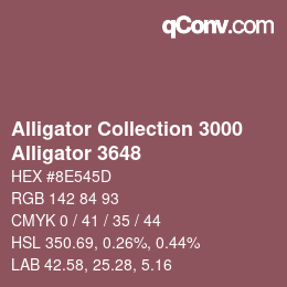 カラーコード: Alligator Collection 3000 - Alligator 3648 | qconv.com
