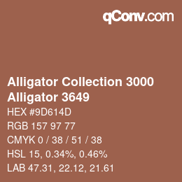 カラーコード: Alligator Collection 3000 - Alligator 3649 | qconv.com