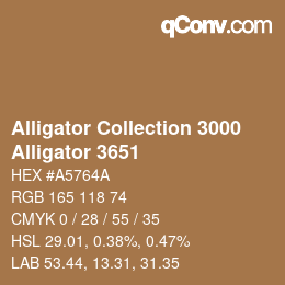 カラーコード: Alligator Collection 3000 - Alligator 3651 | qconv.com