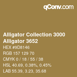 Color code: Alligator Collection 3000 - Alligator 3652 | qconv.com
