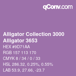 Color code: Alligator Collection 3000 - Alligator 3653 | qconv.com