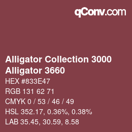 カラーコード: Alligator Collection 3000 - Alligator 3660 | qconv.com