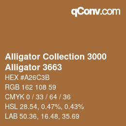 カラーコード: Alligator Collection 3000 - Alligator 3663 | qconv.com