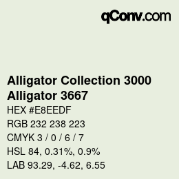 カラーコード: Alligator Collection 3000 - Alligator 3667 | qconv.com
