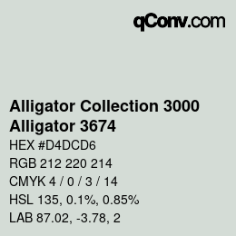 カラーコード: Alligator Collection 3000 - Alligator 3674 | qconv.com