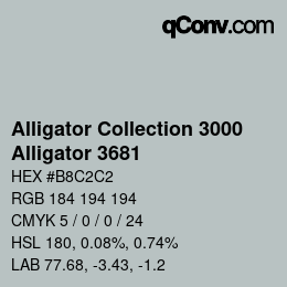 Color code: Alligator Collection 3000 - Alligator 3681 | qconv.com