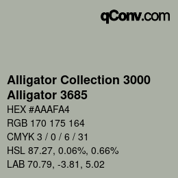 カラーコード: Alligator Collection 3000 - Alligator 3685 | qconv.com