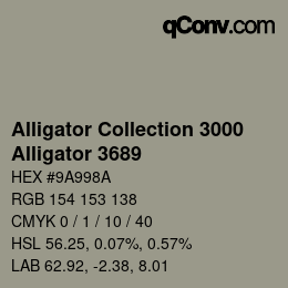 Color code: Alligator Collection 3000 - Alligator 3689 | qconv.com