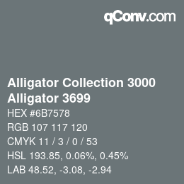 カラーコード: Alligator Collection 3000 - Alligator 3699 | qconv.com