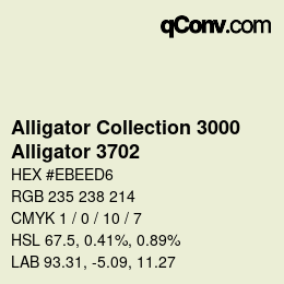 カラーコード: Alligator Collection 3000 - Alligator 3702 | qconv.com
