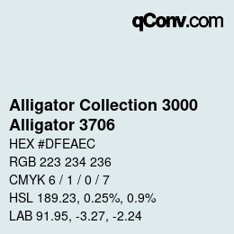 カラーコード: Alligator Collection 3000 - Alligator 3706 | qconv.com