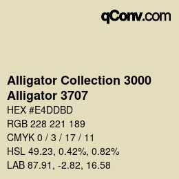 カラーコード: Alligator Collection 3000 - Alligator 3707 | qconv.com