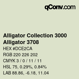 カラーコード: Alligator Collection 3000 - Alligator 3708 | qconv.com