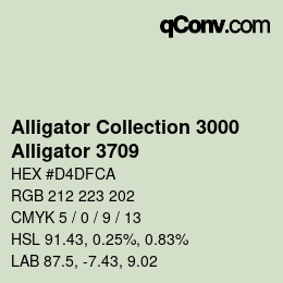 カラーコード: Alligator Collection 3000 - Alligator 3709 | qconv.com