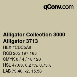 カラーコード: Alligator Collection 3000 - Alligator 3713 | qconv.com