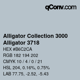 カラーコード: Alligator Collection 3000 - Alligator 3718 | qconv.com