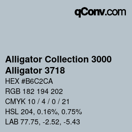 Color code: Alligator Collection 3000 - Alligator 3718 | qconv.com